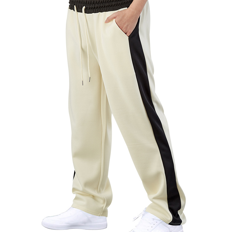 para hombre Relaxed Colorblock Drawstring Straight-Leg pantalón