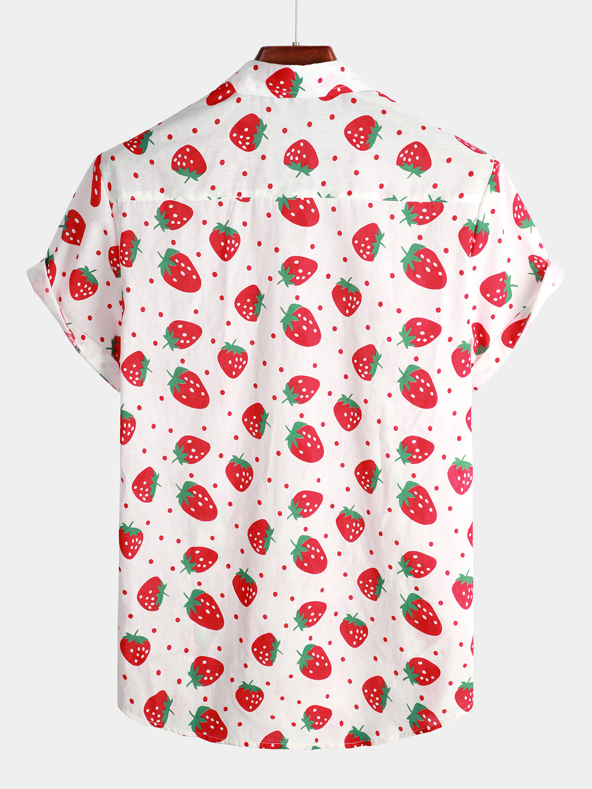 Camisa Strawberry estampado de manga corta para hombre