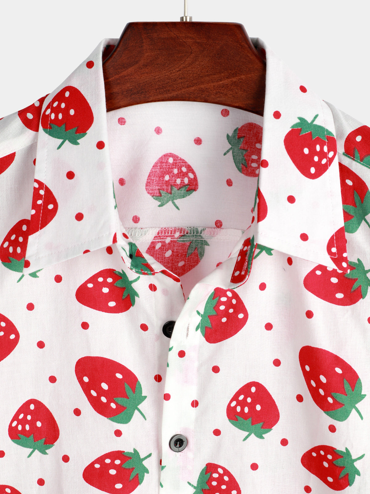 Camisa Strawberry estampado de manga corta para hombre