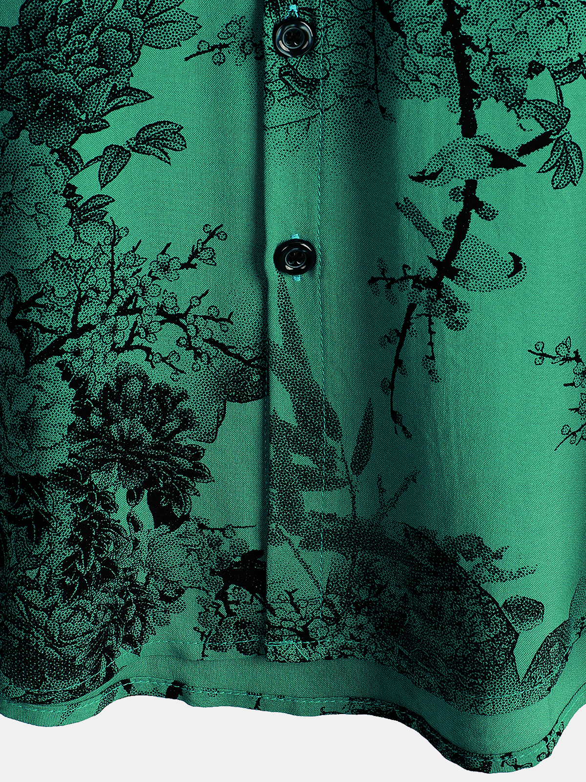Camisa floral vintage Summer Hawaiian Rayon Holiday Button Up de manga corta para hombre