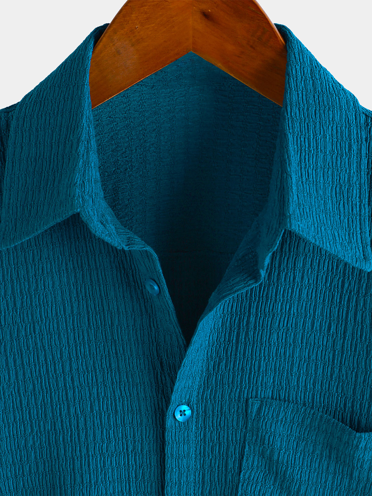 Camisa Summer Pocket casual de manga corta para hombre