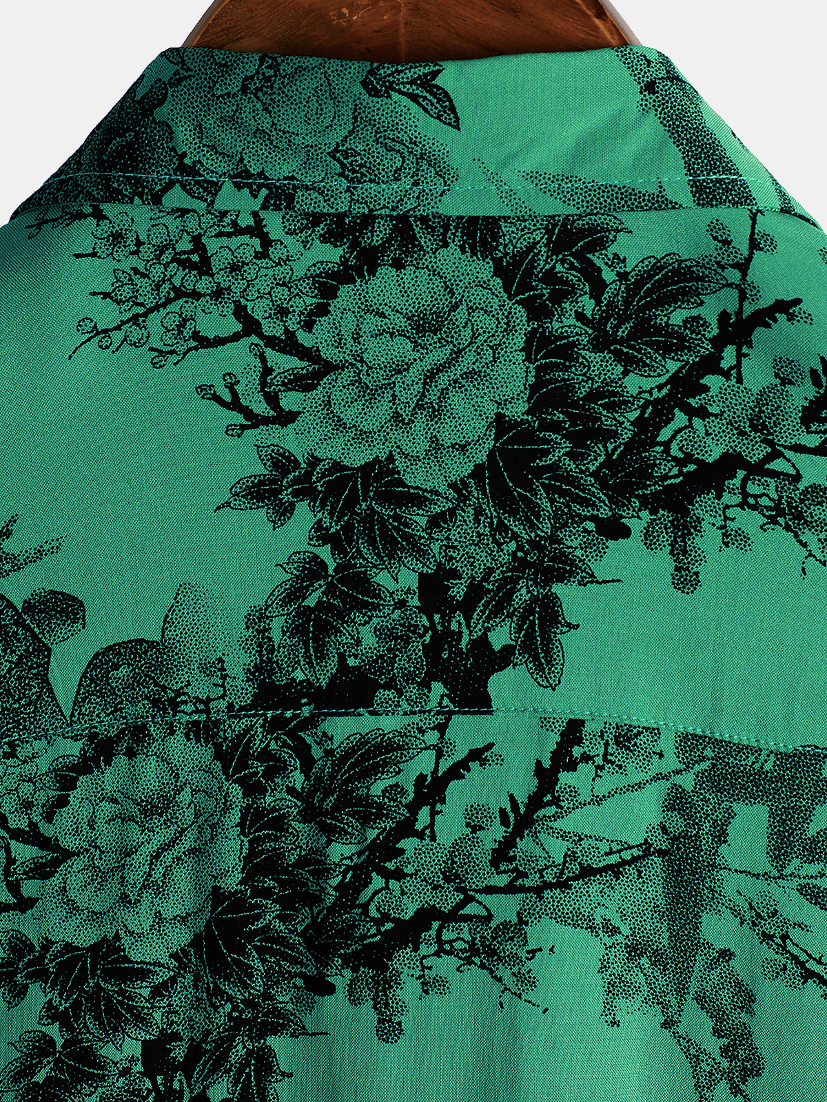 Camisa floral vintage Summer Hawaiian Rayon Holiday Button Up de manga corta para hombre