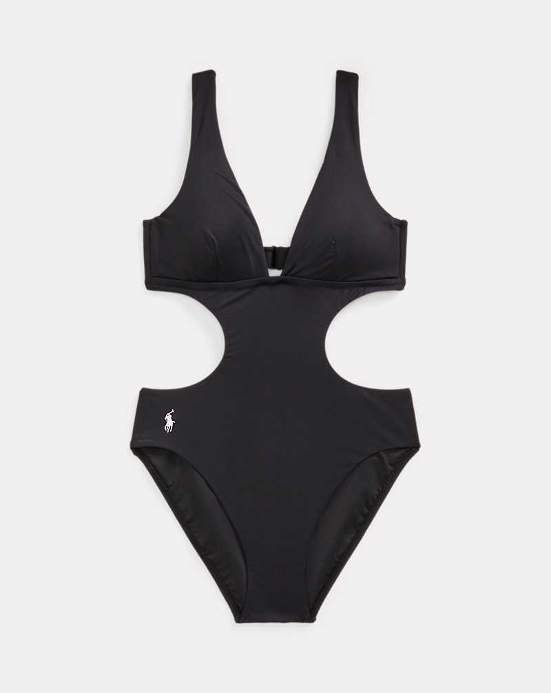 One Piece Swimsuits Ralph Lauren Cutout Mujer Negros | RWMYEXN-15 - vista 2