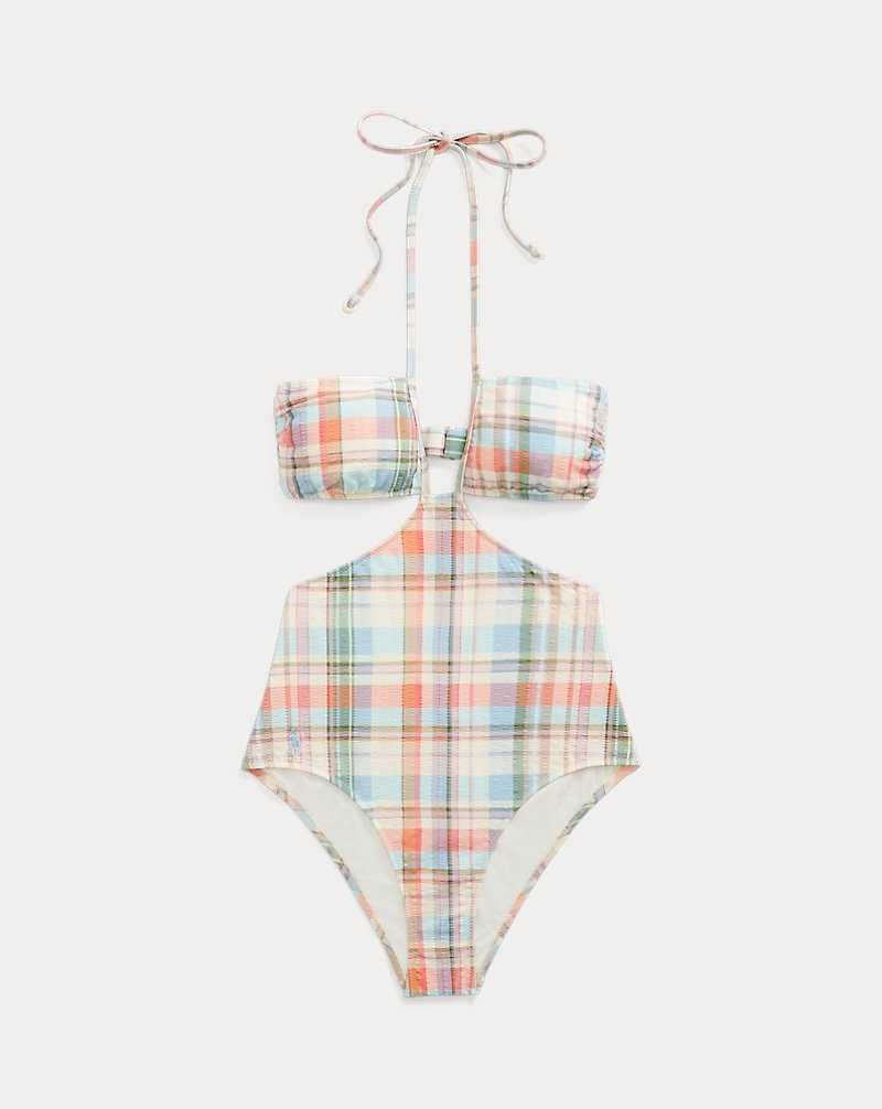 One Piece Swimsuits Ralph Lauren Halter Cutout Mujer Multi | AODKHPV-19 - vista 2