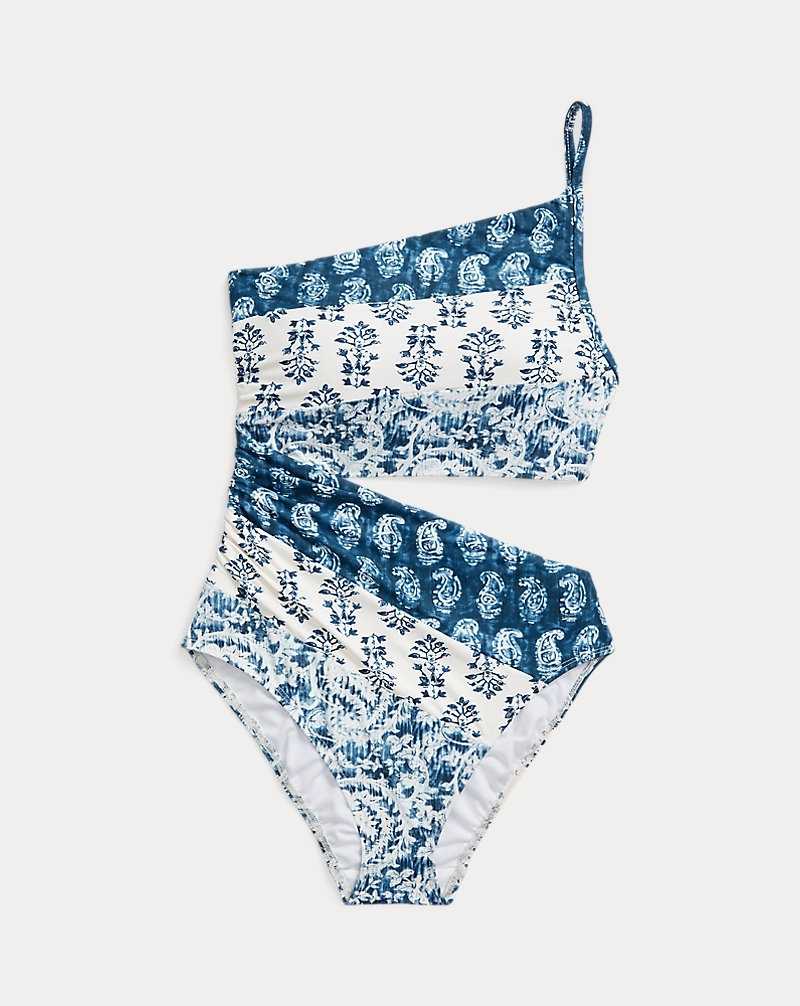 One Piece Swimsuits Ralph Lauren Print Cutout One-Shoulder Mujer Multi | IHKJQYU-23 - vista 2