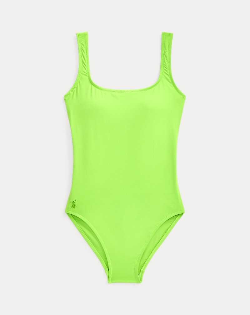 One Piece Swimsuits Ralph Lauren Scoopback Mujer Verdes | XYFSHBD-30 - vista 2