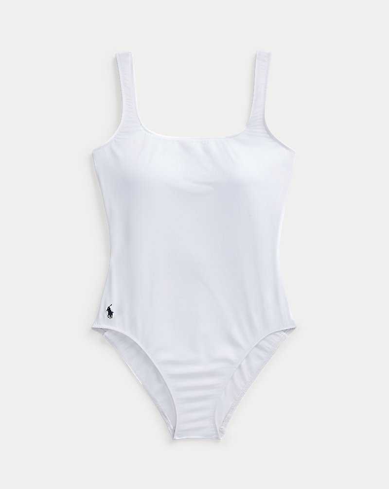 One Piece Swimsuits Ralph Lauren Scoopback Mujer Blancos | BLJPDRW-25 - vista 2