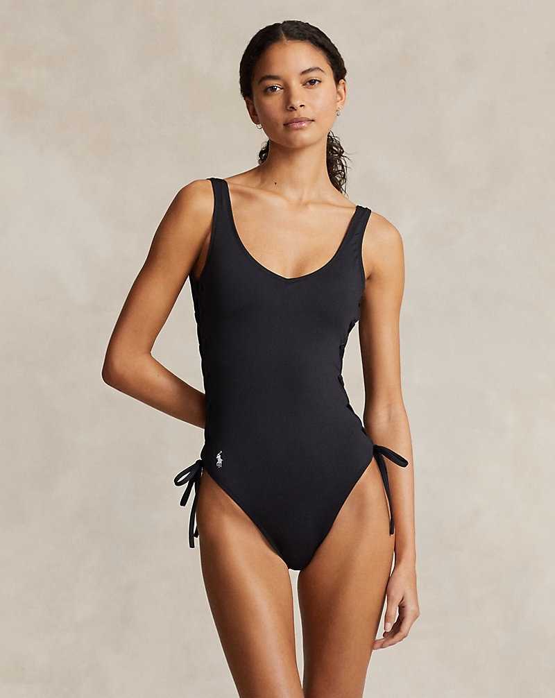 One Piece Swimsuits Ralph Lauren Side-Tie Mujer Negros | RTKIFVB-10 - vista 1