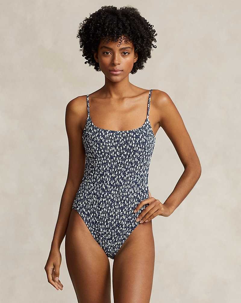 One Piece Swimsuits Ralph Lauren Smocked Floral Mujer Multi | APNDKOJ-07 - vista 1