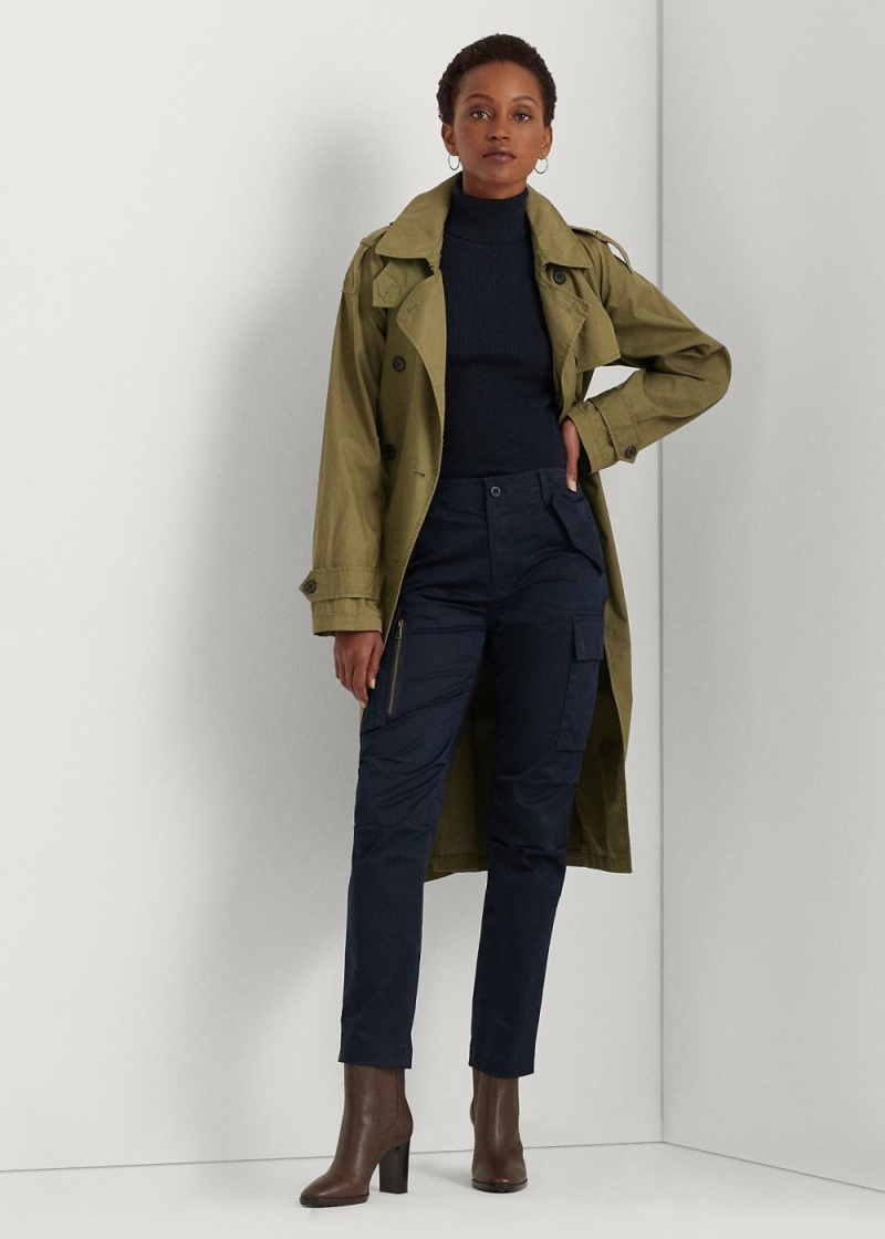 Pantalon Cargo Algodon Sateen Mujer Azul Marino | UMYO12034 - vista 1