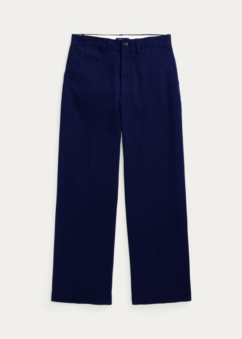 Pantalones Chinos Anchos-Leg Mujer Azul Marino | QCEN96103 - vista 2
