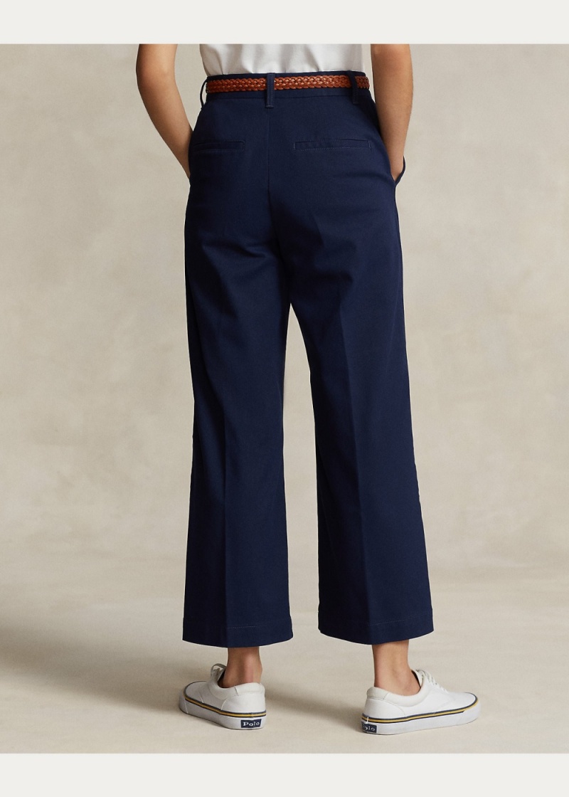 Pantalones Chinos Anchos-Leg Mujer Azul Marino | QCEN96103 - vista 4