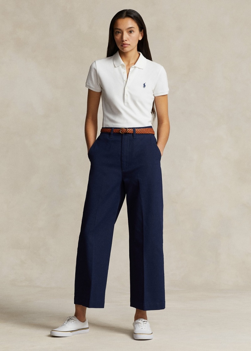 Pantalones Chinos Anchos-Leg Mujer Azul Marino | QCEN96103 - vista 1