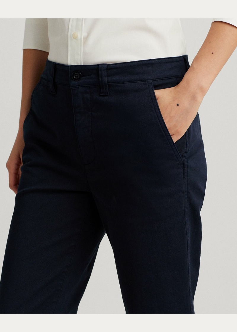 Pantalones Chinos Slim Fit Stretch Mujer Azul Marino | RWCP64372 - vista 3