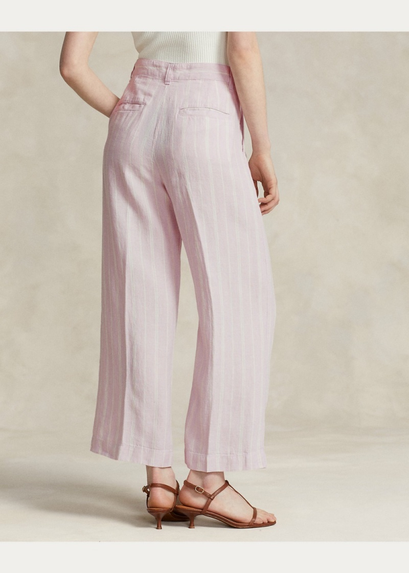 Pantalones A Rayas Linen Anchos-Leg Mujer Stripes | LFTC58796 - vista 4