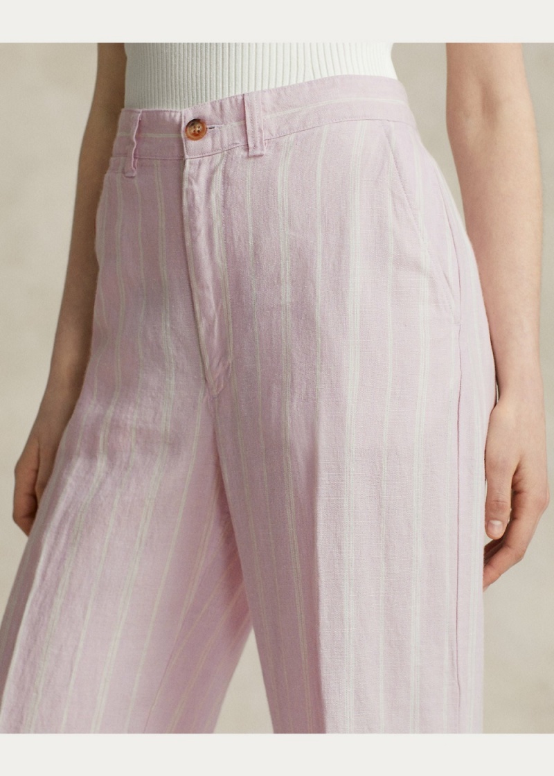 Pantalones A Rayas Linen Anchos-Leg Mujer Stripes | LFTC58796 - vista 5