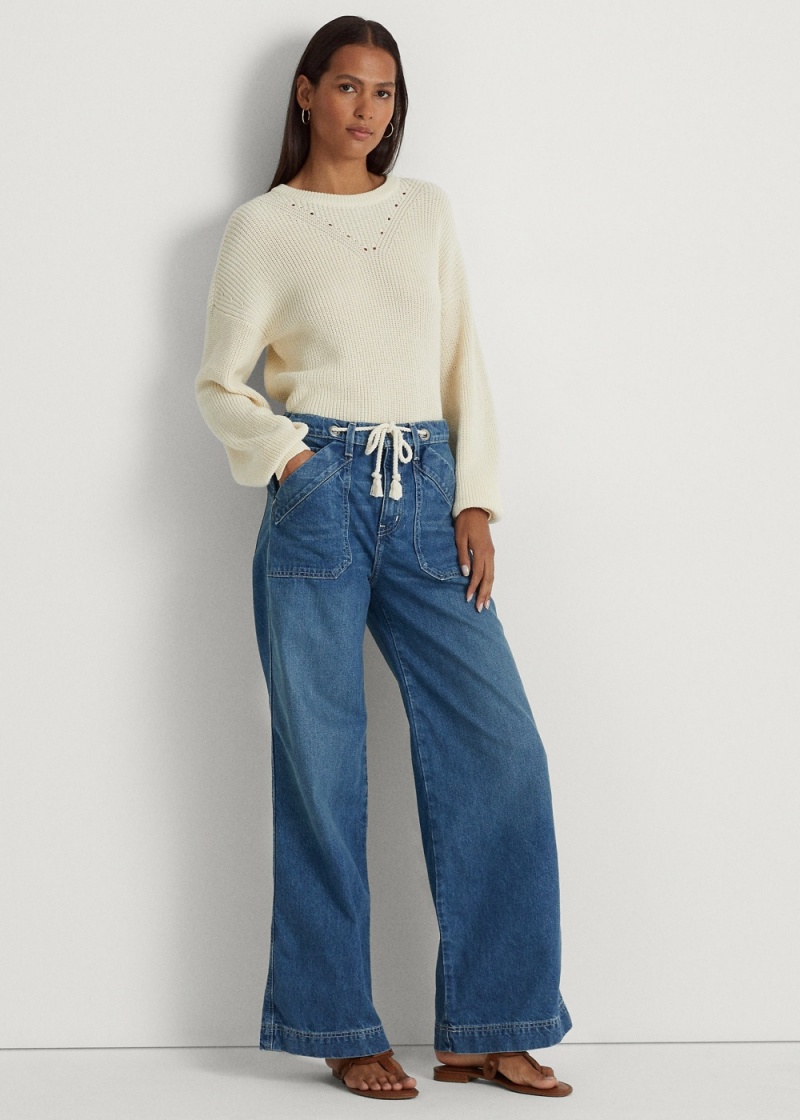 Pantalones Anchos-Leg Jean Mujer Azules | NPWQ74591 - vista 1