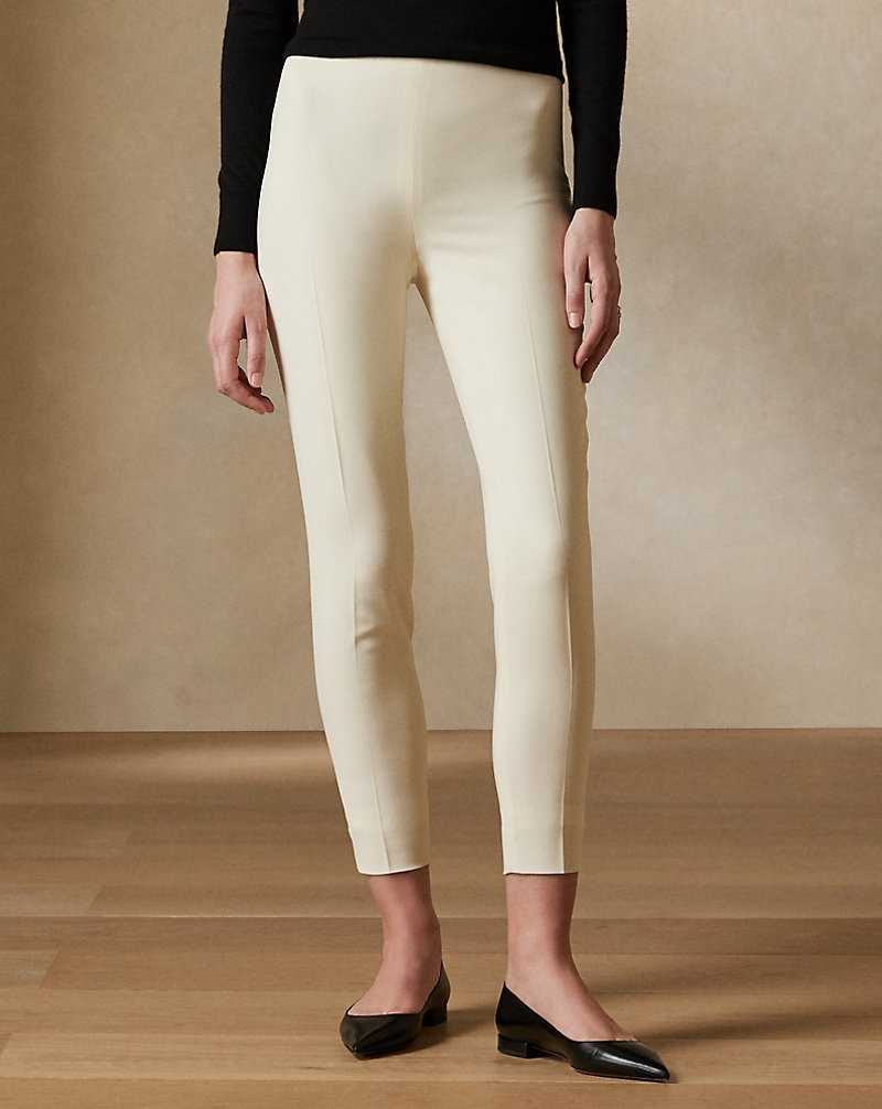 Pantalones Ralph Lauren Annie Stretch Wool trouser Mujer Creme | WHENIZD-20 - vista 3
