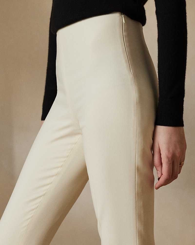 Pantalones Ralph Lauren Annie Stretch Wool trouser Mujer Creme | WHENIZD-20 - vista 5