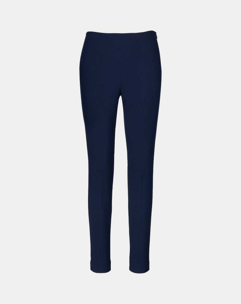 Pantalones Ralph Lauren Annie Stretch Wool Super-Slim Mujer Azul Marino | UGAWQVL-61 - vista 2