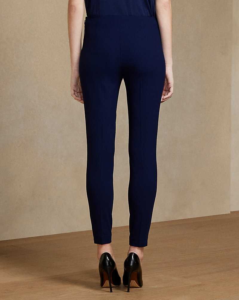 Pantalones Ralph Lauren Annie Stretch Wool Super-Slim Mujer Azul Marino | UGAWQVL-61 - vista 4
