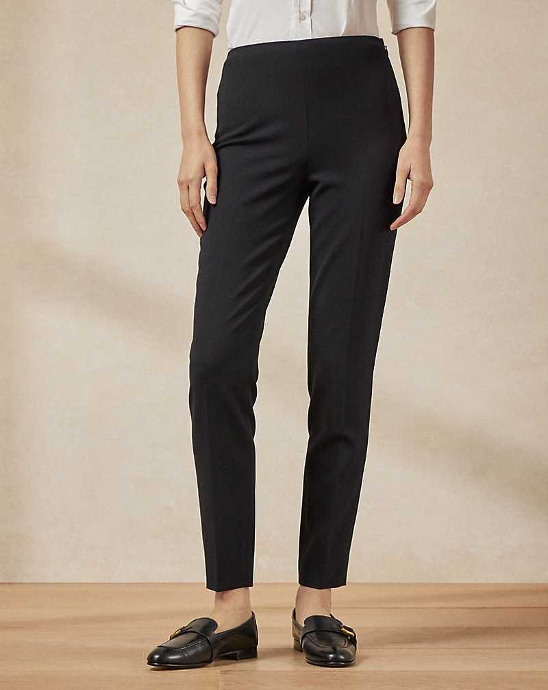 Pantalones Ralph Lauren Annie Stretch Wool Mujer Negros | AWQOIXY-48 - vista 3