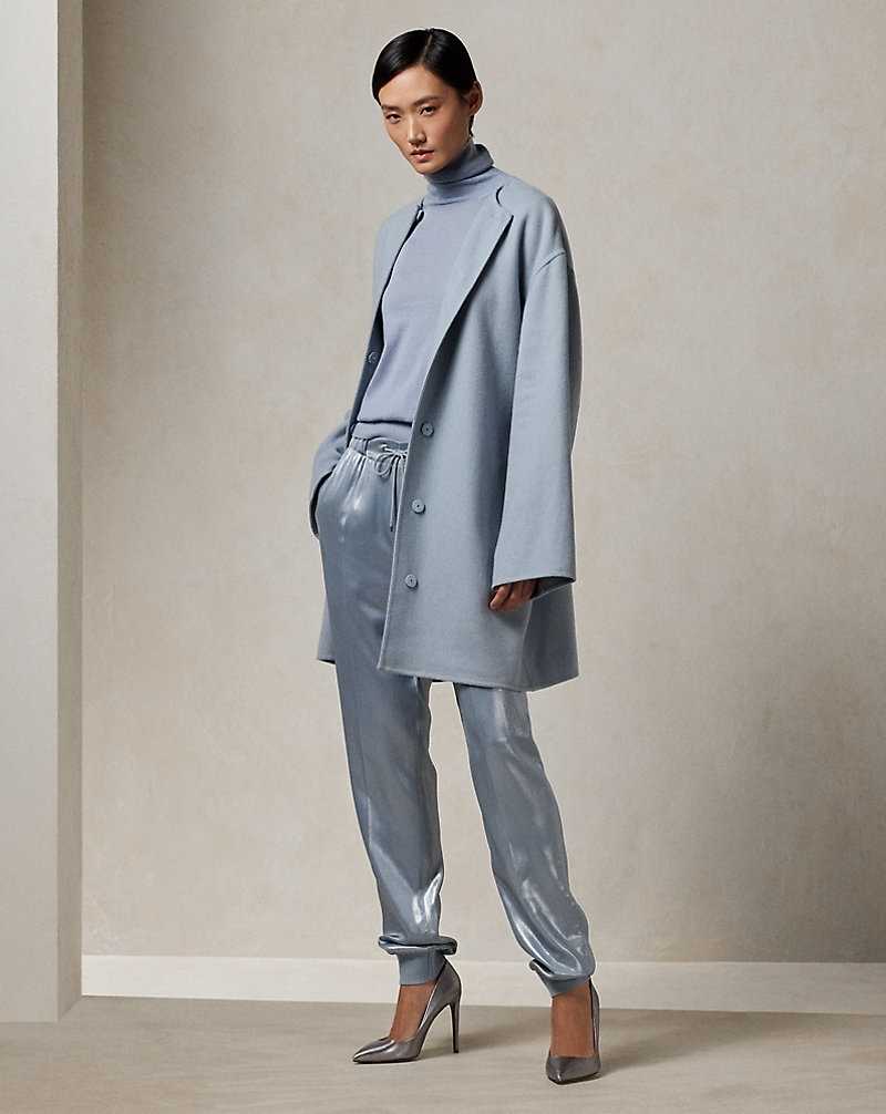 Pantalones Ralph Lauren Arsenia Glossy Duchesse Jogger Mujer Azules | WUHKGIC-52 - vista 1