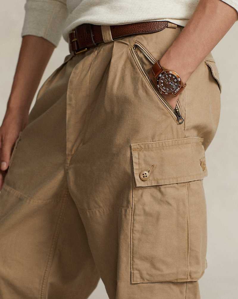 Pantalones Ralph Lauren Baggy Fit Reverse-Sateen Cargo Hombre Kaki | BMLQWKY-21 - vista 5