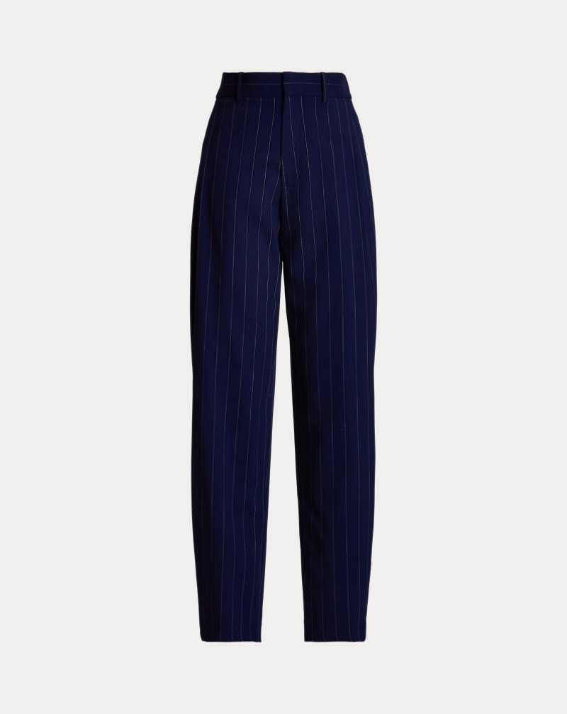 Pantalones Ralph Lauren Cassidy Pinstripe Wool Mujer Navy/Cream | FNXOETQ-73 - vista 2