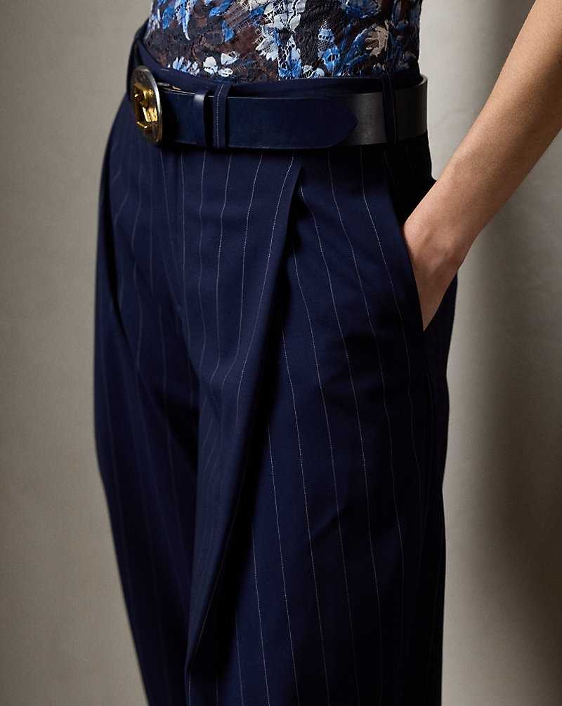 Pantalones Ralph Lauren Cassidy Pinstripe Wool Mujer Navy/Cream | FNXOETQ-73 - vista 5