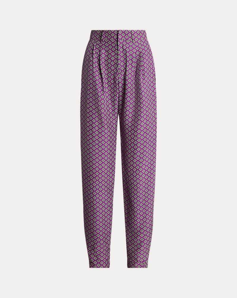 Pantalones Ralph Lauren Cassidy Print Silk Habotai Mujer Morados | XKOBHAU-84 - vista 2