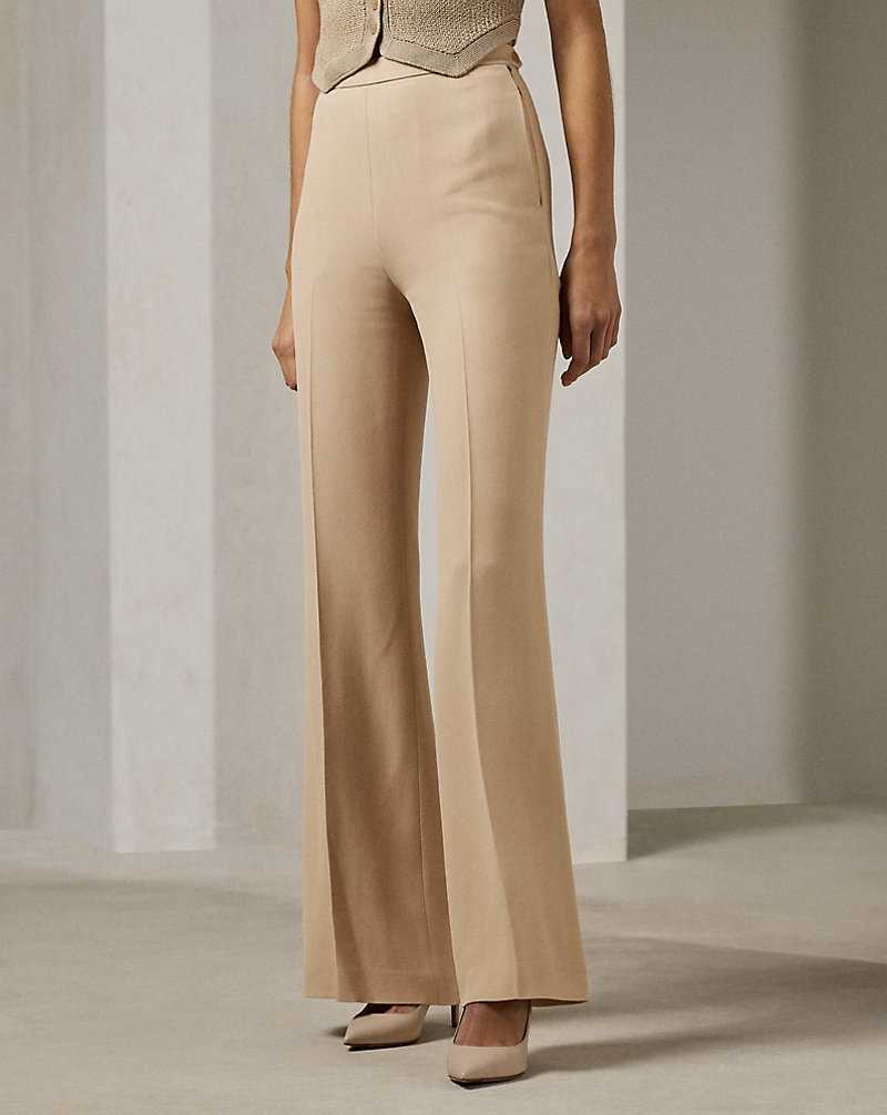Pantalones Ralph Lauren Chevonne Textured Twill Mujer Fawn | AXMSDVT-15 - vista 3