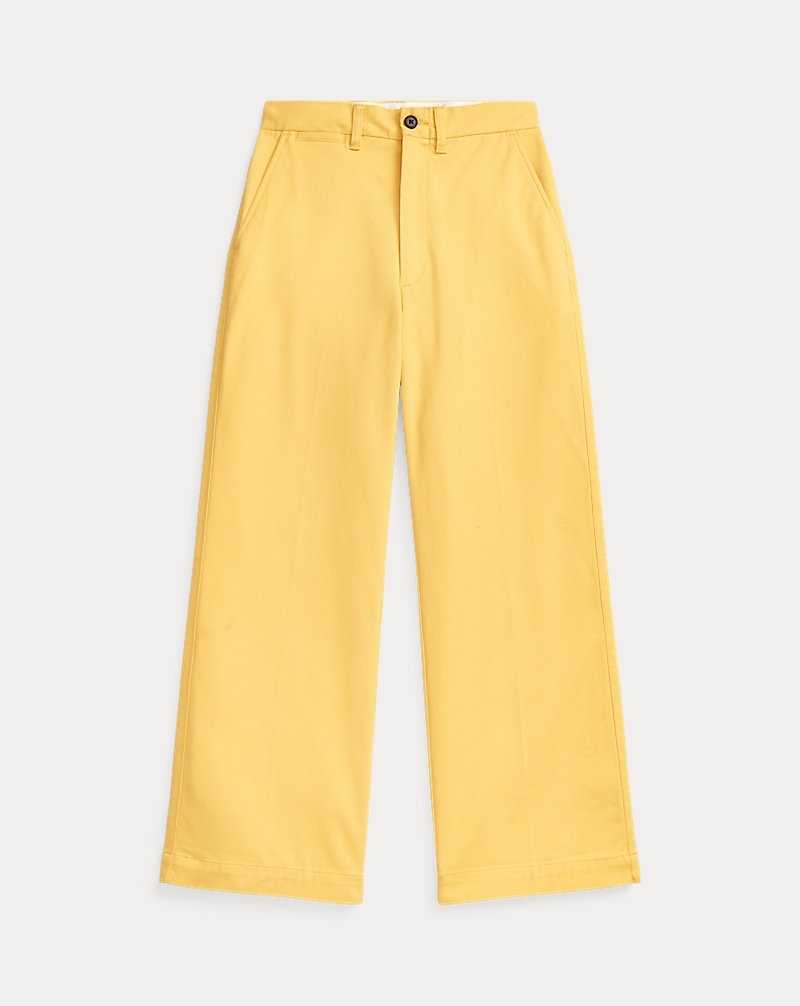 Pantalones Ralph Lauren Chino Wide-Leg Mujer Amarillos | MWXEBPZ-34 - vista 2