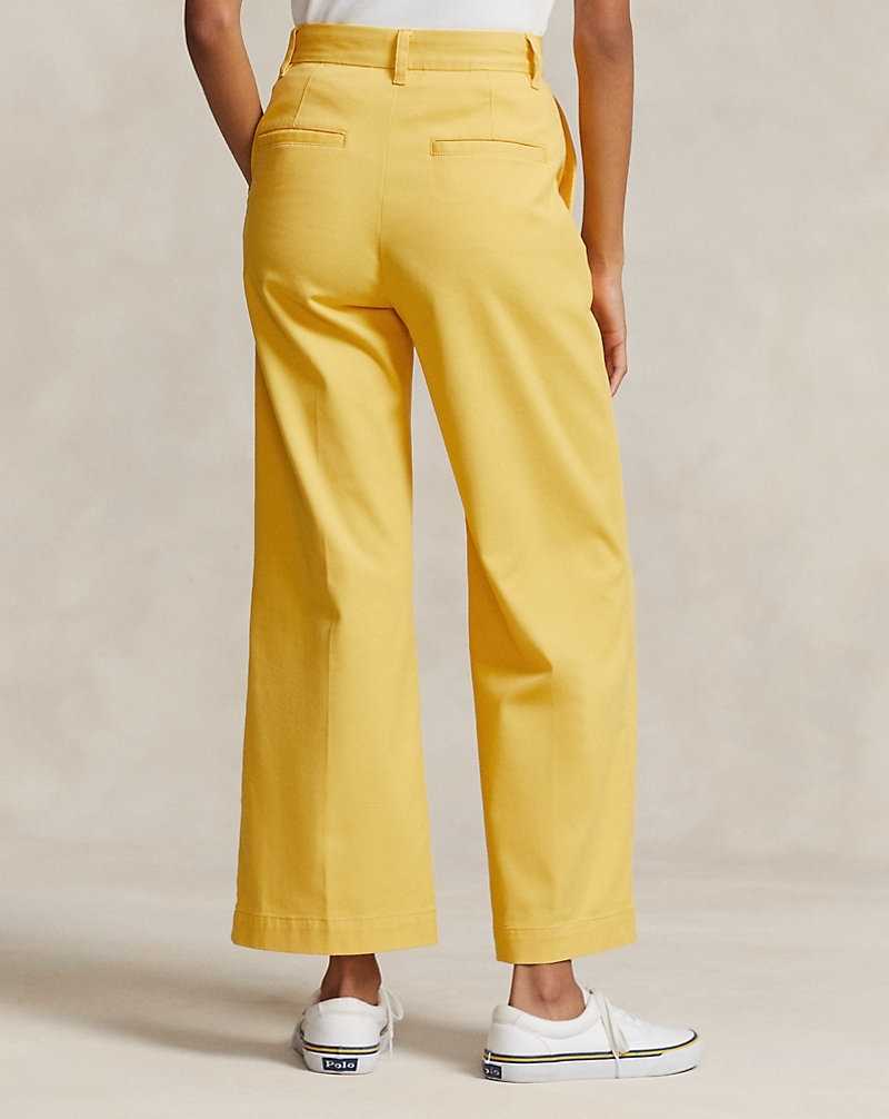 Pantalones Ralph Lauren Chino Wide-Leg Mujer Amarillos | MWXEBPZ-34 - vista 4