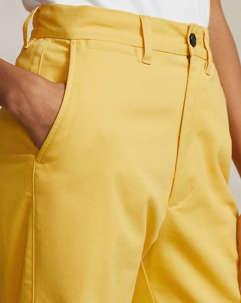 Pantalones Ralph Lauren Chino Wide-Leg Mujer Amarillos | MWXEBPZ-34 - vista 5