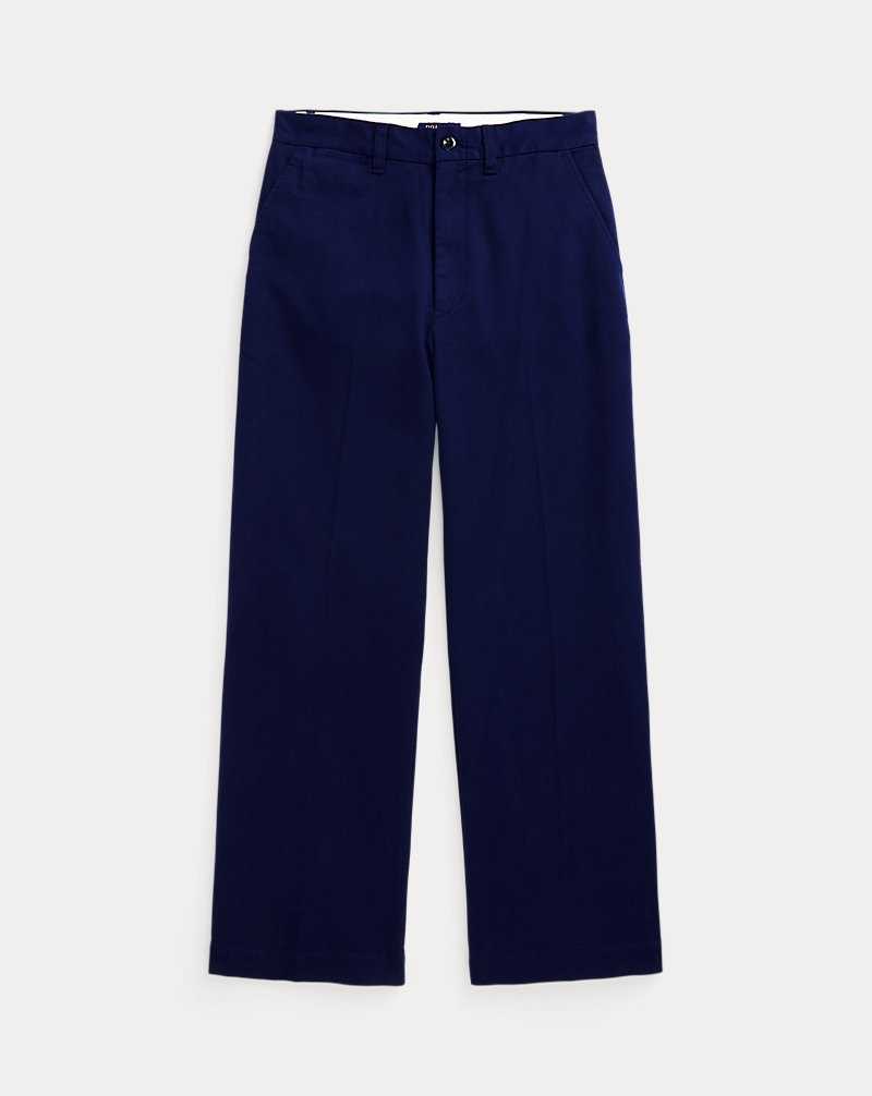 Pantalones Ralph Lauren Chino Wide-Leg Mujer Azul Marino | EPXVUJD-75 - vista 2