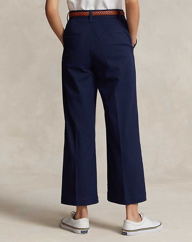 Pantalones Ralph Lauren Chino Wide-Leg Mujer Azul Marino | EPXVUJD-75 - vista 4