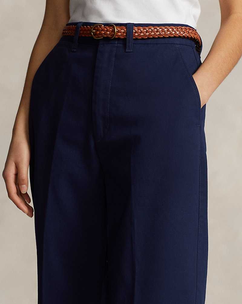 Pantalones Ralph Lauren Chino Wide-Leg Mujer Azul Marino | EPXVUJD-75 - vista 5