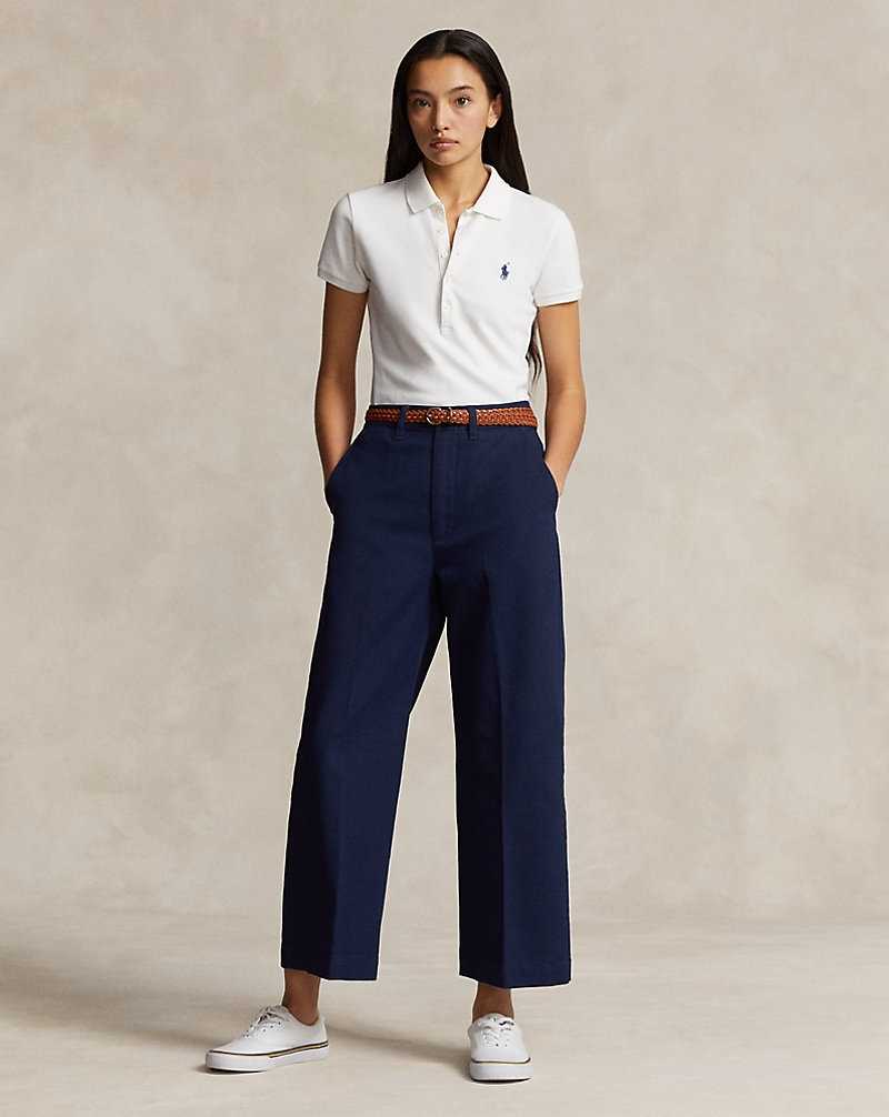 Pantalones Ralph Lauren Chino Wide-Leg Mujer Azul Marino | EPXVUJD-75 - vista 1