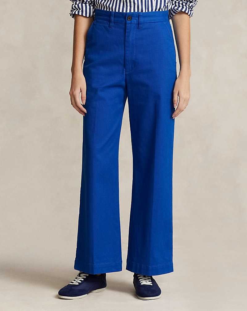 Pantalones Ralph Lauren Chino Wide-Leg Mujer Azules | SRWGZJU-29 - vista 3