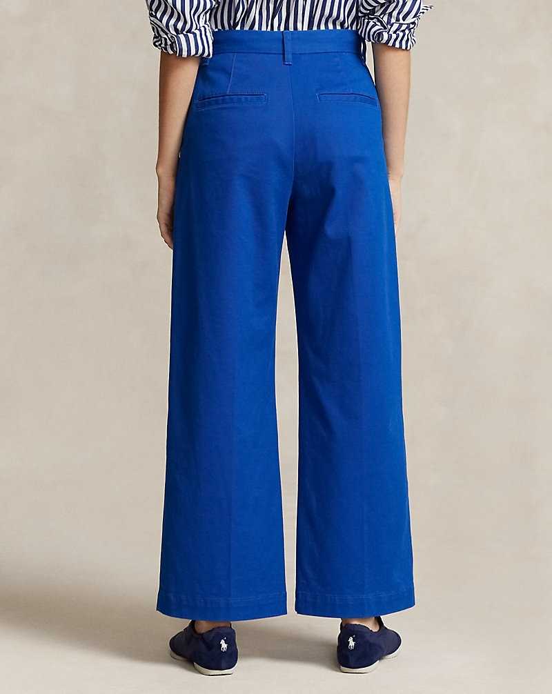 Pantalones Ralph Lauren Chino Wide-Leg Mujer Azules | SRWGZJU-29 - vista 4