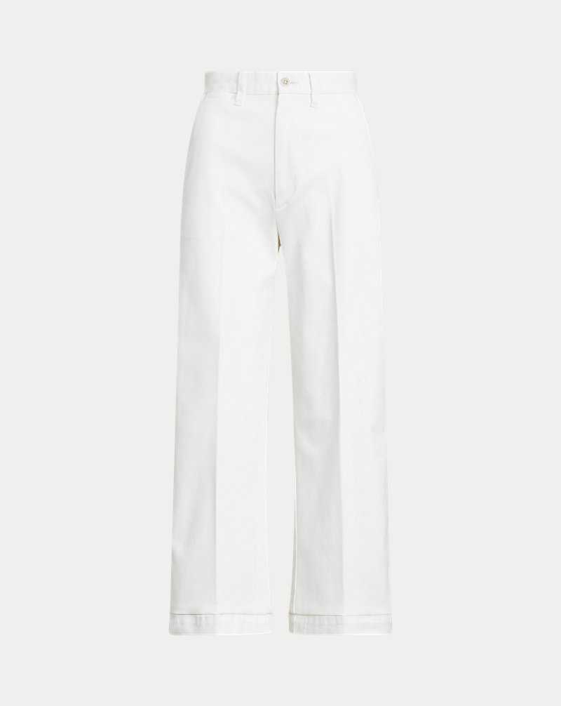 Pantalones Ralph Lauren Chino Wide-Leg Mujer Blancos | NOLKUTE-10 - vista 2