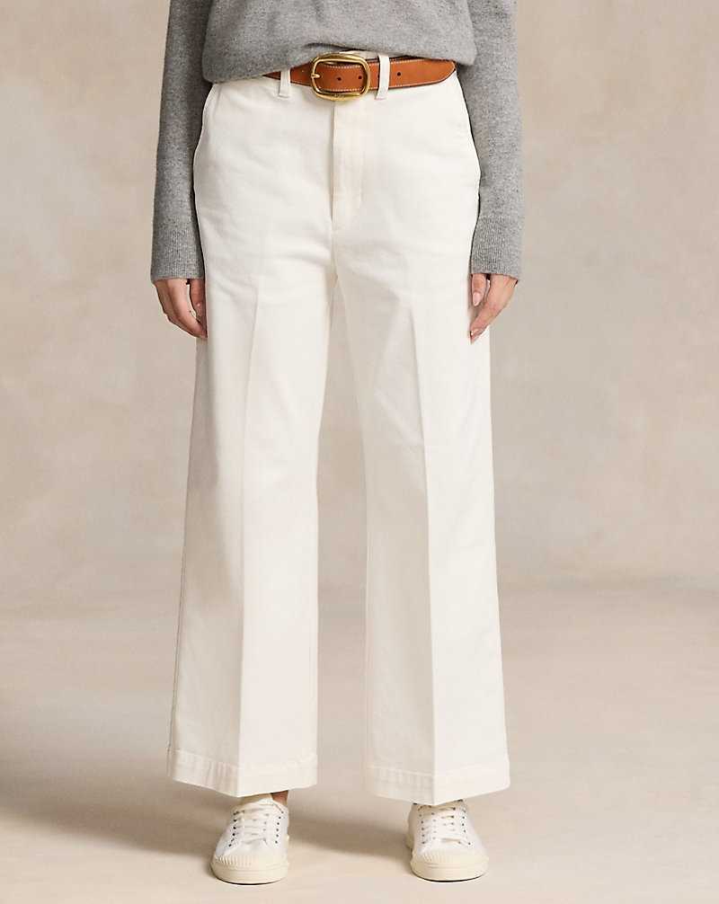 Pantalones Ralph Lauren Chino Wide-Leg Mujer Blancos | NOLKUTE-10 - vista 3