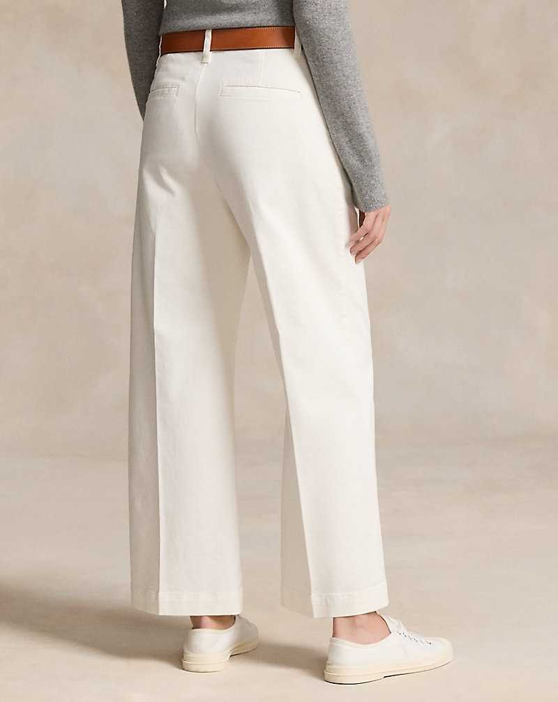 Pantalones Ralph Lauren Chino Wide-Leg Mujer Blancos | NOLKUTE-10 - vista 4