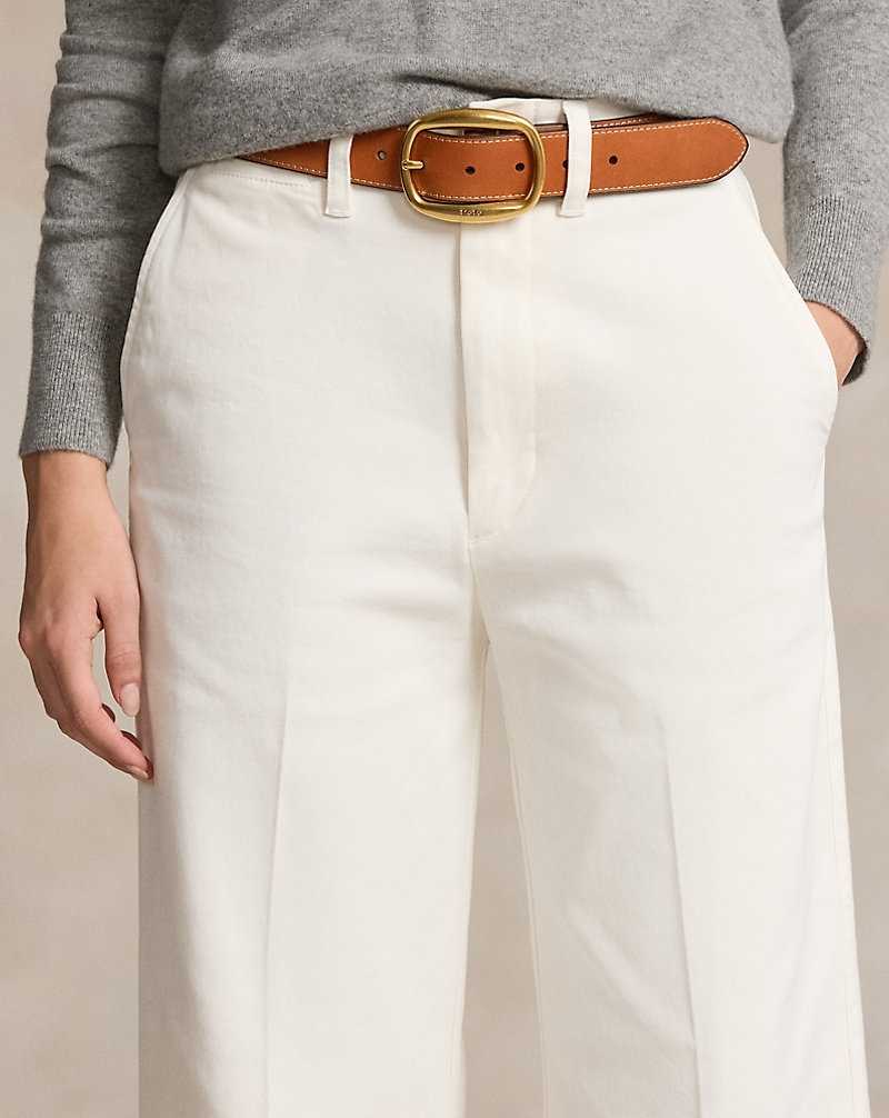 Pantalones Ralph Lauren Chino Wide-Leg Mujer Blancos | NOLKUTE-10 - vista 5