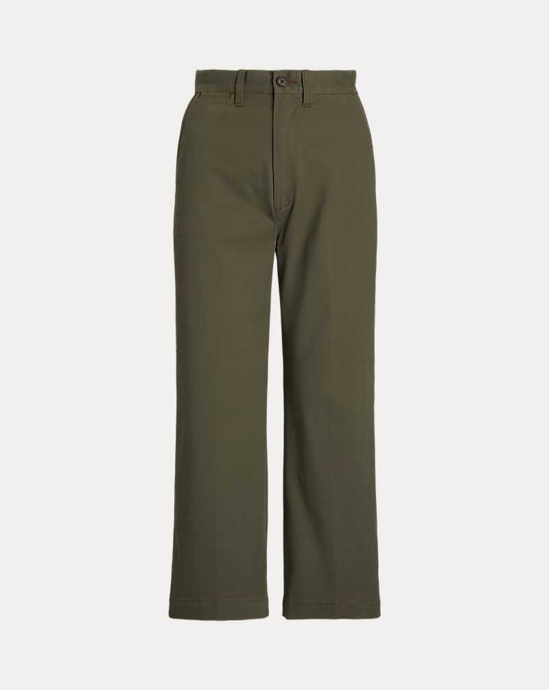 Pantalones Ralph Lauren Chino Wide-Leg Mujer Verde Oliva | BFIYRSP-39 - vista 2