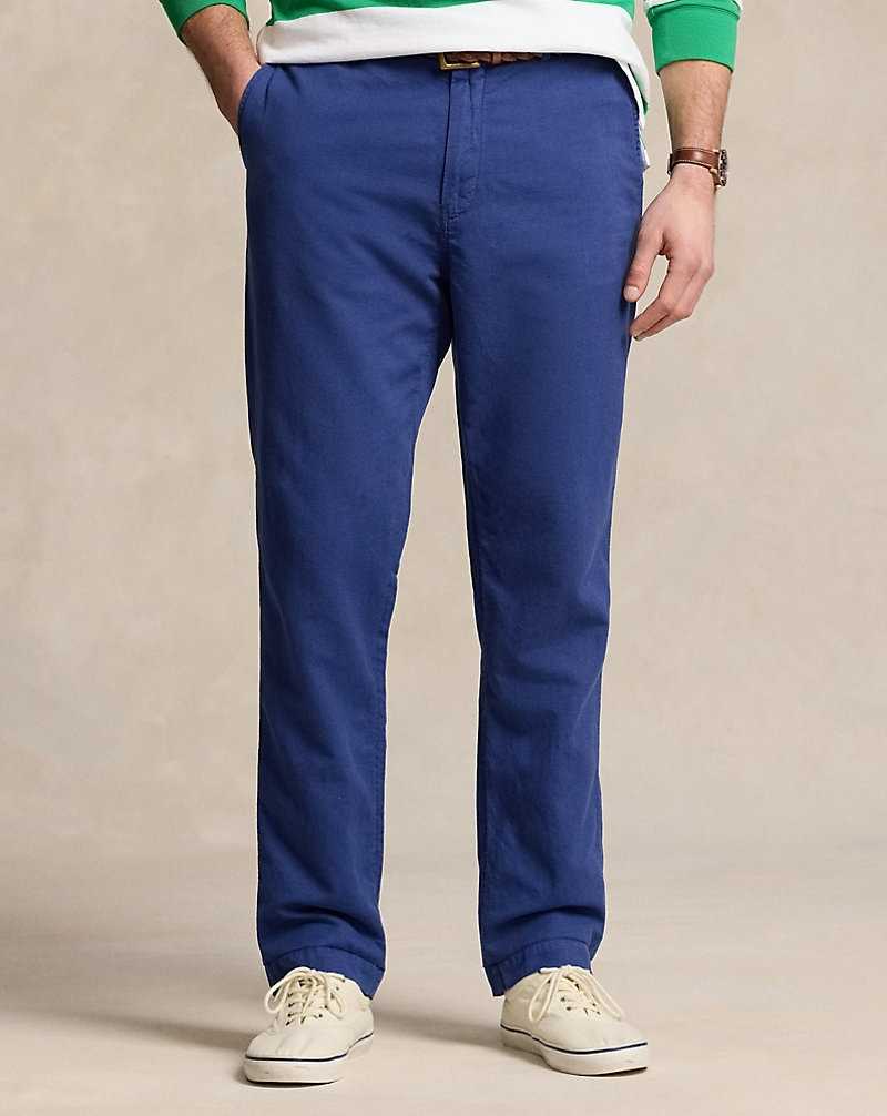 Pantalones Ralph Lauren Classic Fit Linen-Cotton Hombre Azul Rey | SWPDTMX-94 - vista 3
