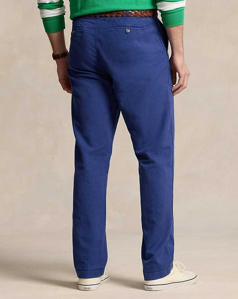Pantalones Ralph Lauren Classic Fit Linen-Cotton Hombre Azul Rey | SWPDTMX-94 - vista 4