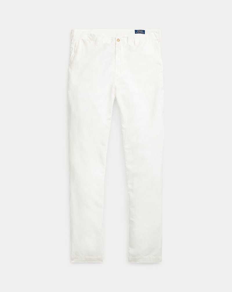 Pantalones Ralph Lauren Classic Fit Linen-Cotton Hombre Blancos | AHTYFKX-73 - vista 2