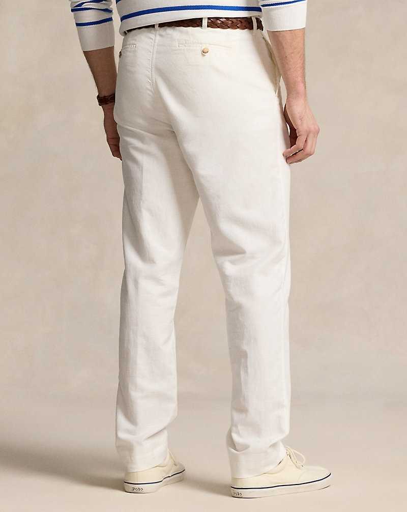 Pantalones Ralph Lauren Classic Fit Linen-Cotton Hombre Blancos | AHTYFKX-73 - vista 4